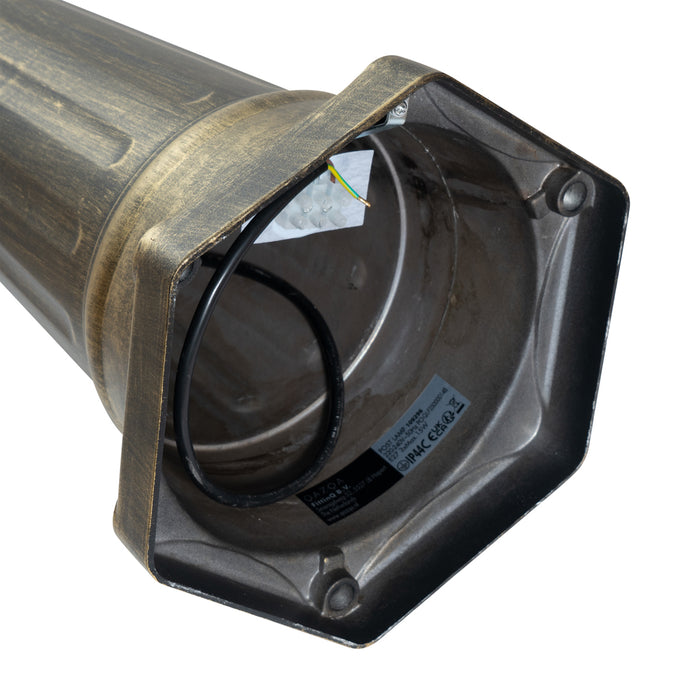 QAZQA Klassieke buiten lantaarn antiek goud met helder glas 198cm