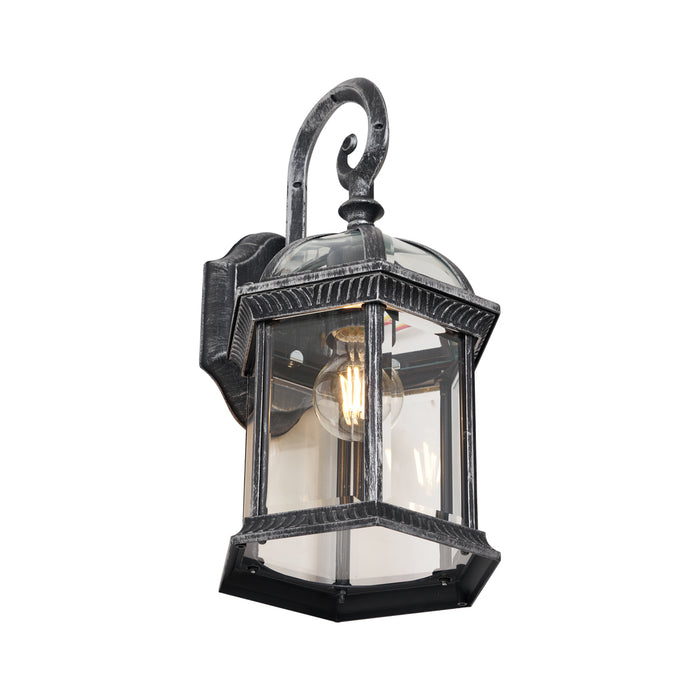 QAZQA Klassieke buiten wandlamp antiek zilver IP44 - Glasgow