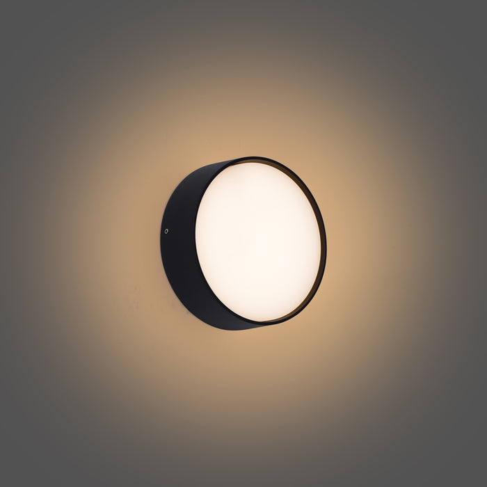 QAZQA Moderne buiten wandlamp zwart incl. LED IP65 - Dop