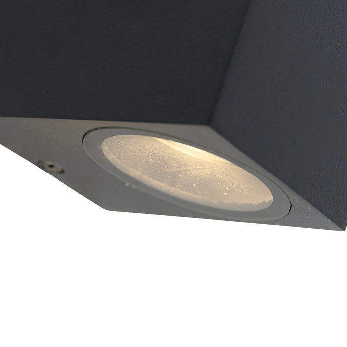 QAZQA Set van 3 smart wandlampen zwart GU10 50mm IP44 - Baleno