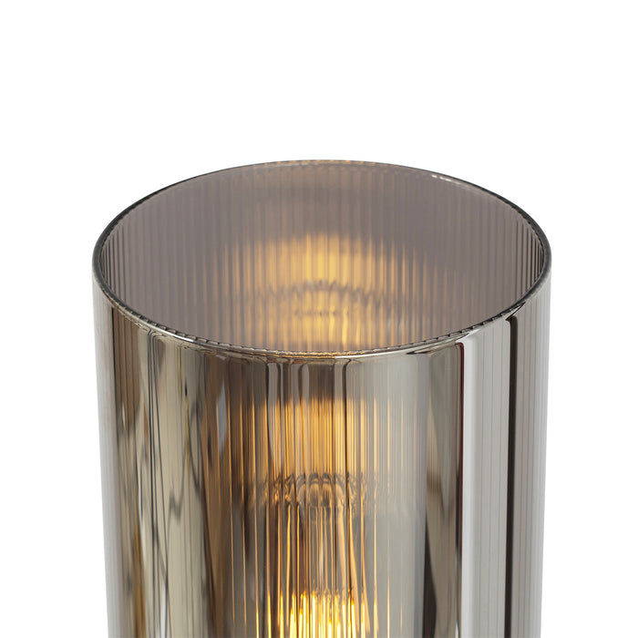 QAZQA Smart vloerlamp zwart met smoke glas 2-lichts incl. 2 Wifi ST64