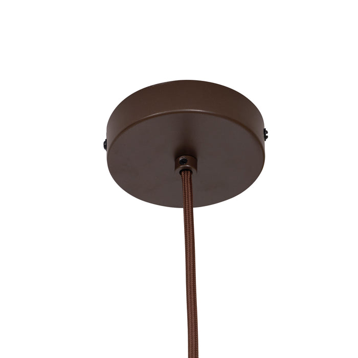 QAZQA Hotel Chique hanglamp donkerbrons met brons glas 6-lichts -