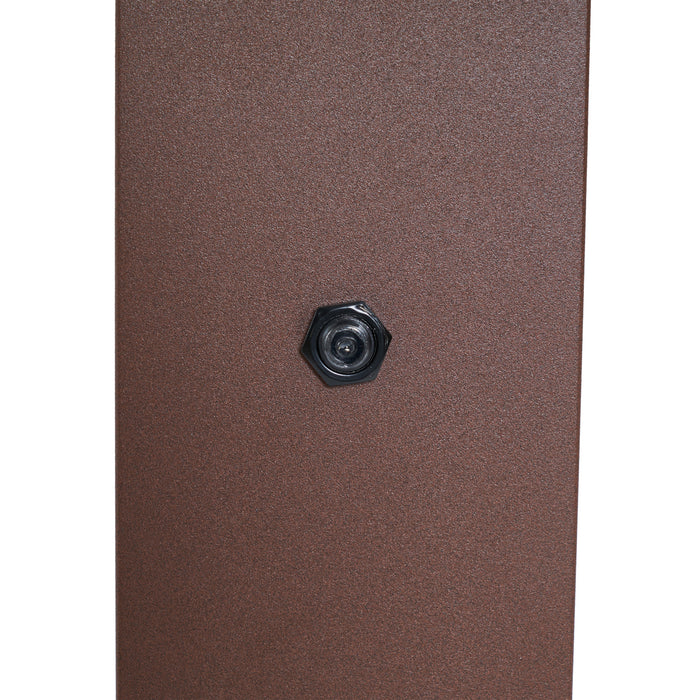 QAZQA Industrieel buiten paaltje roestbruin met smoke glas 70cm met