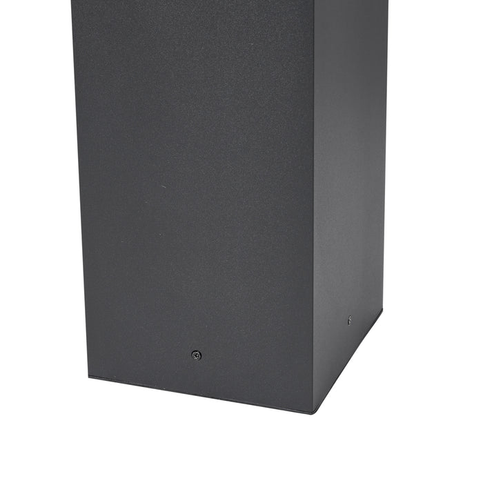 QAZQA Moderne staande buitenlamp zwart 80cm met stopcontact IP44 -