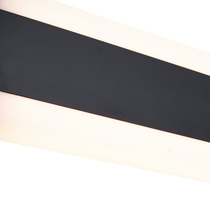 QAZQA Moderne wandlamp zwart 30cm incl. LED CCT IP54 - Vanya