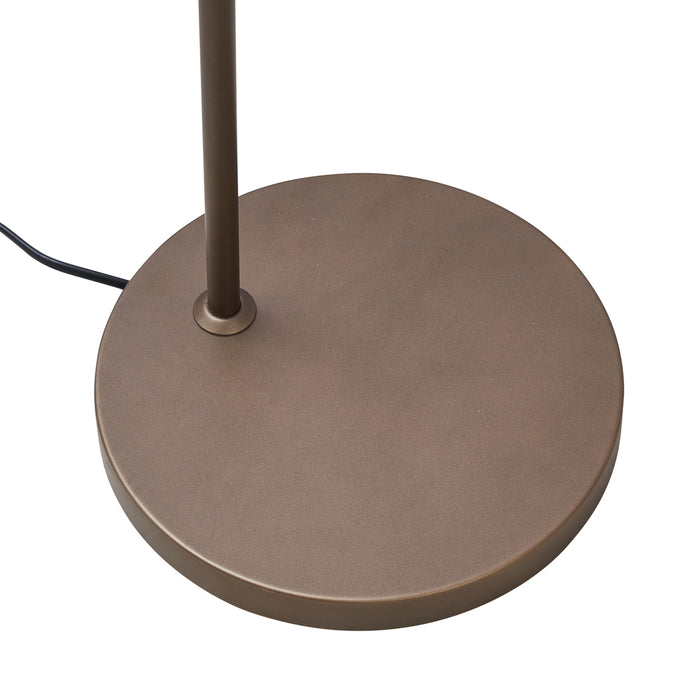 QAZQA Art Deco vloerlamp donker brons met amber glas - Sandra