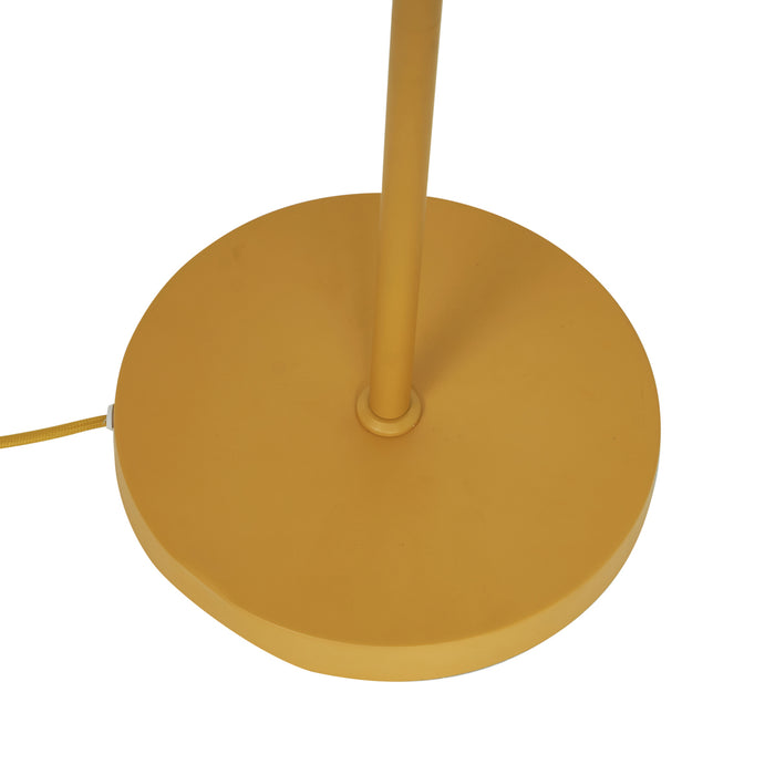 QAZQA Retro vloerlamp okergeel met mat glas - Fedde