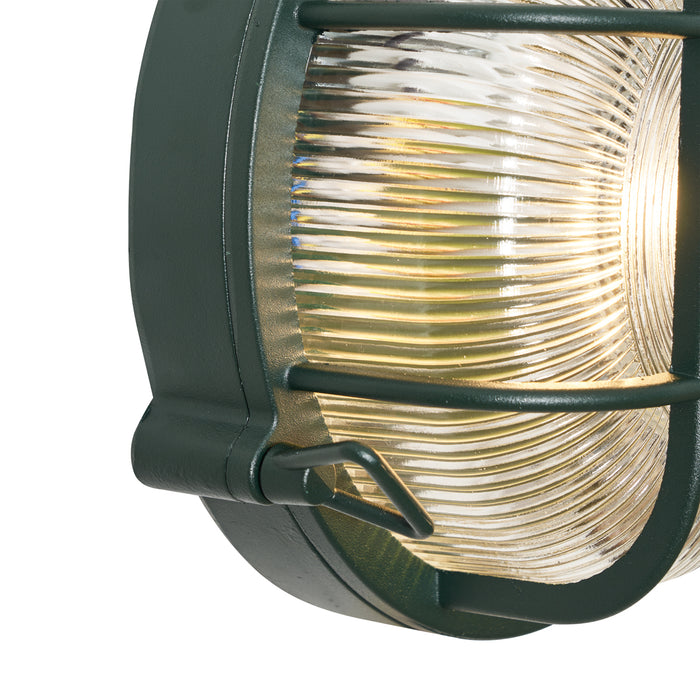 QAZQA Buiten wand- en plafondlamp donker groen rond IP44 - Noutica