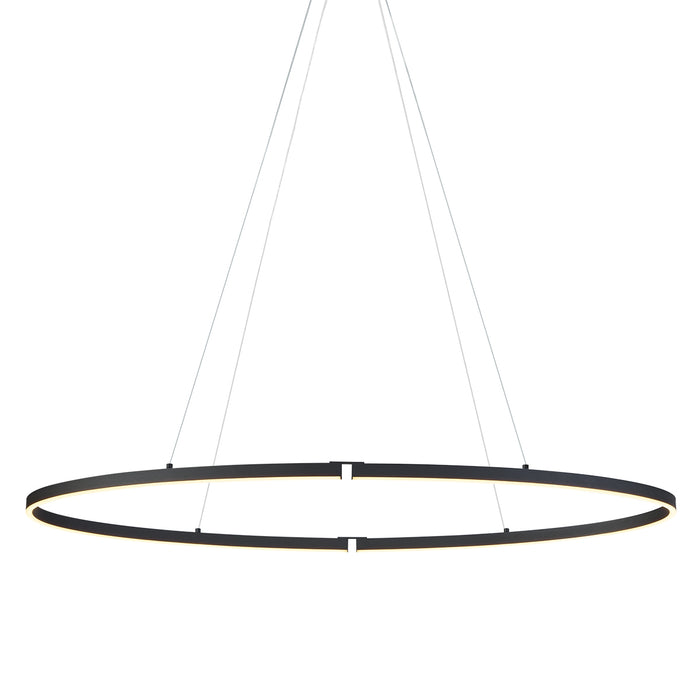 QAZQA Design hanglamp zwart ovaal 120cm incl. LED 3-staps dimbaar -