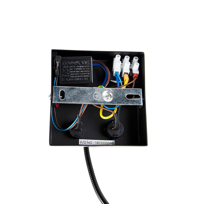 QAZQA Wandlamp zwart met velours kap krokodil dessin 18cm - Brescia