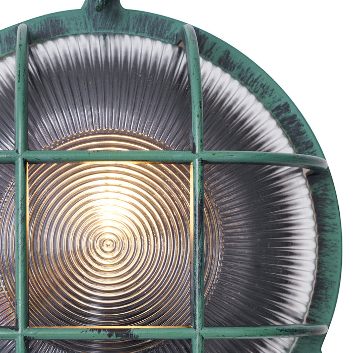 QAZQA Buiten wandlamp groen rond IP44 - Noutica