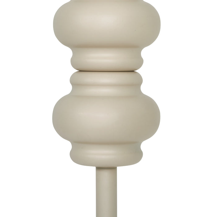 QAZQA Retro vloerlamp beige met mat glas - Fedde