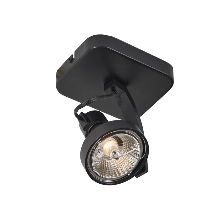 QAZQA Design plafondspot zwart GU10 70mm draai- en kantelbaar - Vo