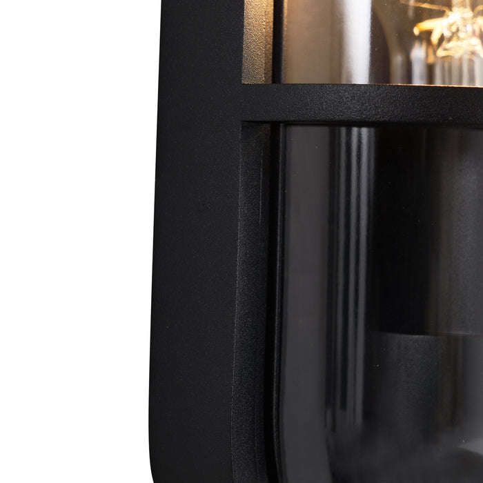 QAZQA Buiten wandlamp zwart ovaal IP65 - Target