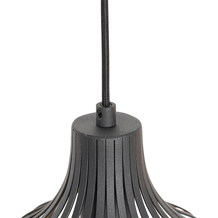 QAZQA Smart hanglamp zwart 4-lichts incl. 4 Wifi G95 - Saffira