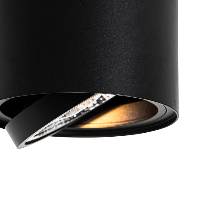 QAZQA Smart plafondspot zwart draai- en kantelbaar incl. Wifi GU10