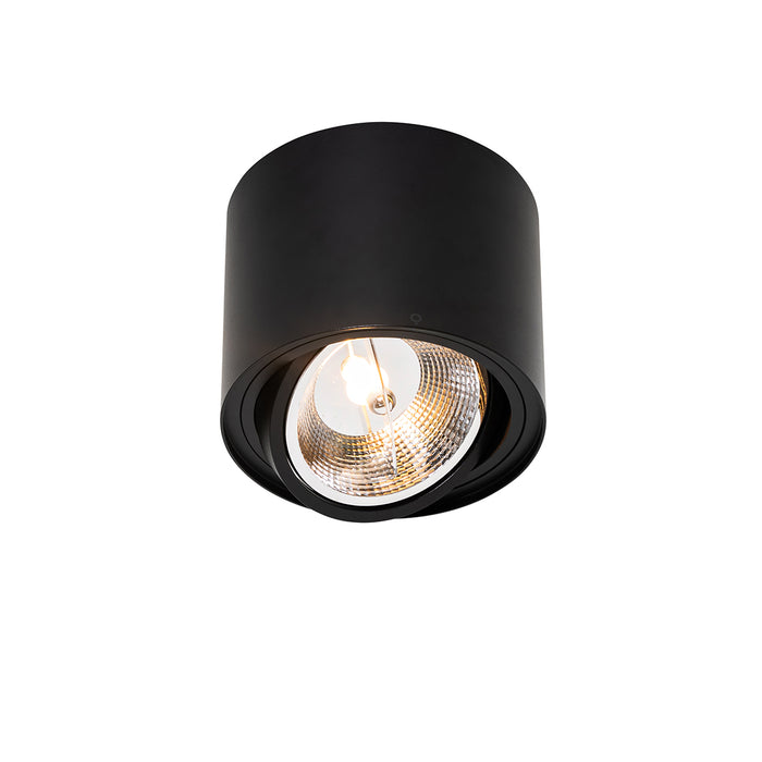 QAZQA Smart plafondspot zwart draai- en kantelbaar incl. Wifi GU10
