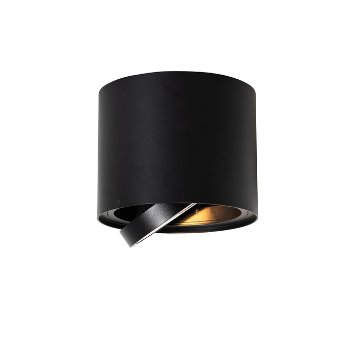 QAZQA Smart plafondspot zwart draai- en kantelbaar incl. Wifi GU10