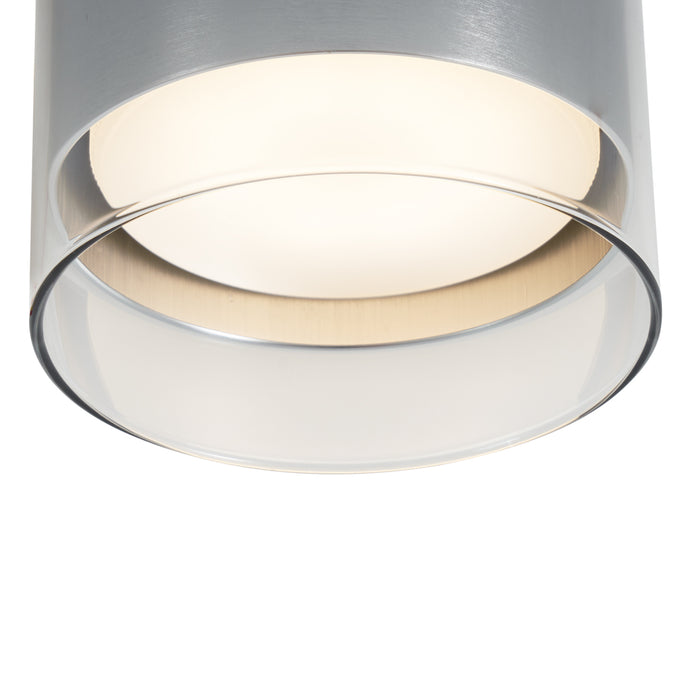 QAZQA Moderne opbouwspot gunmetal met glas - Drain