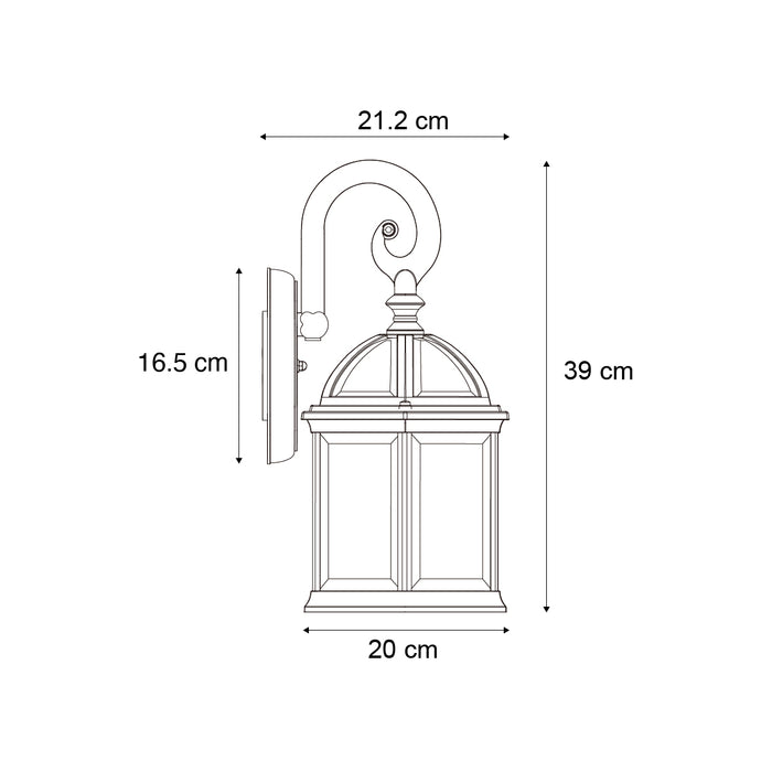 QAZQA Klassieke buiten wandlamp antiek groen IP44 - Glasgow