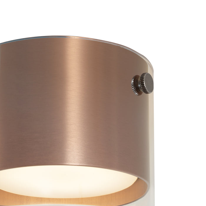 QAZQA Moderne opbouwspot donker brons met glas - Drain