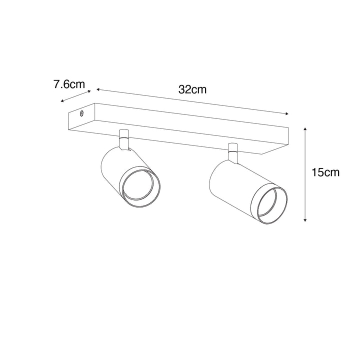 QAZQA Smart plafondspot zwart verstelbaar 2-lichts incl. 2 Wifi GU10