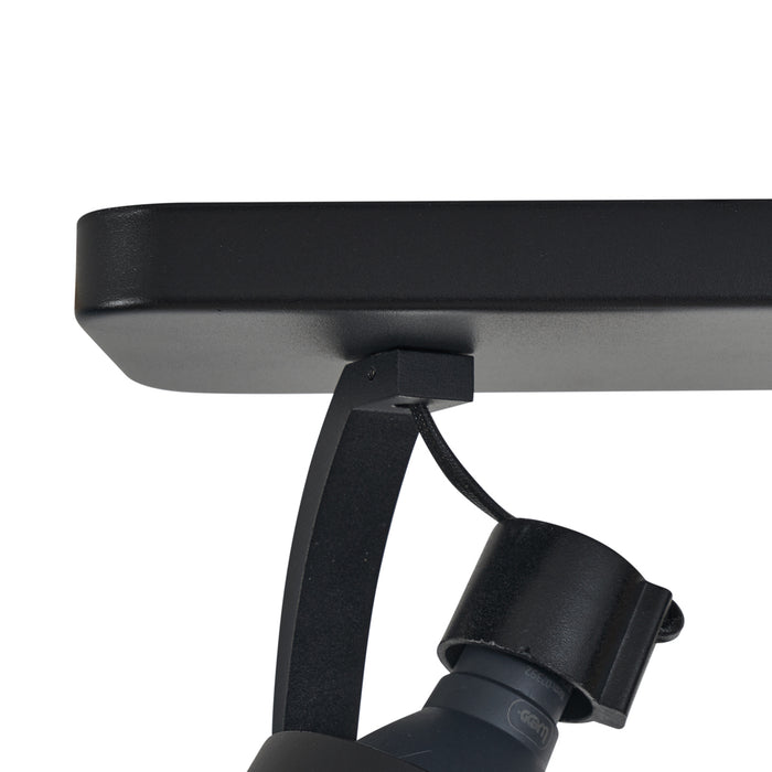 QAZQA Design plafondspot zwart GU10 70mm 2-lichts draai- en