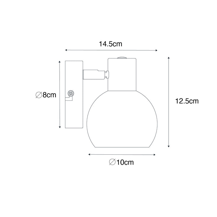 QAZQA Smart spot goud met roze glas incl. Wifi P45 - Vidro