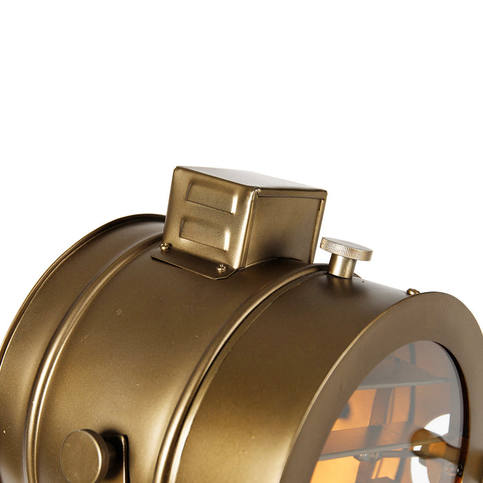 QAZQA Smart tripod vloerlamp brons met hout studiospot incl. Wifi A60