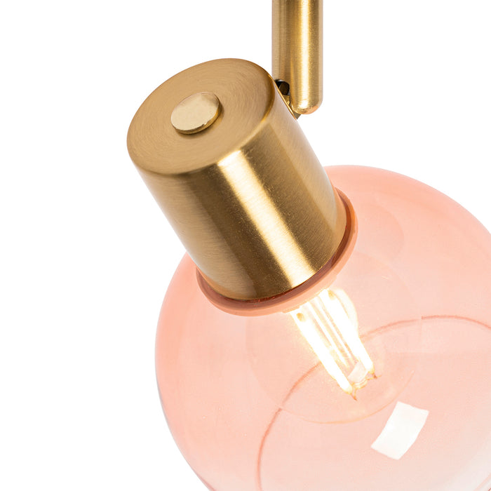 QAZQA Smart spot goud met roze glas incl. Wifi P45 - Vidro