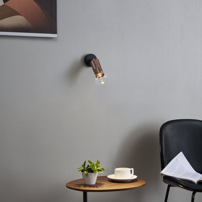 QAZQA Moderne plafondspot donker brons draai- en kantelbaar - Veerle