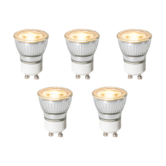 LUEDD Set van 5 GU10 3-staps dimbaar LED lampen 35mm 4W 220 lm 2700K