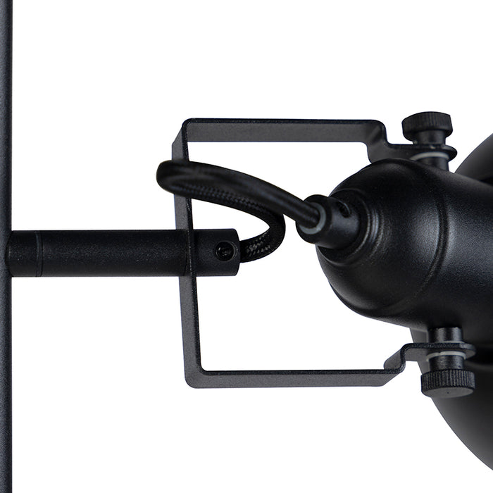 QAZQA Smart vloerlamp zwart met goud 3-lichts incl. 3 wifi P45- Tommy