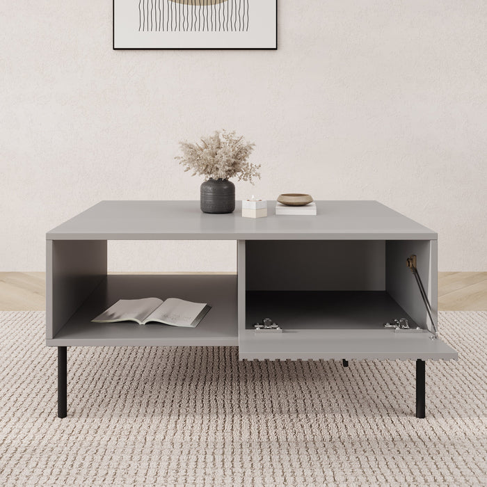 Meubella - Salontafel Ilux - Grijs - 87 cm