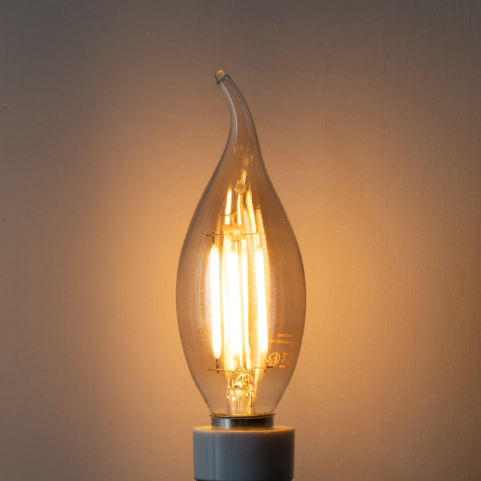 LUEDD Set van 5 E14 dimbare LED lampen BXS35 smoke 4W 300 lm 2200K