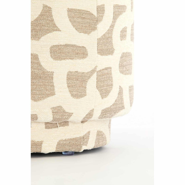 Light & Living Poef Davonte - Bruin - Ø40x44cm