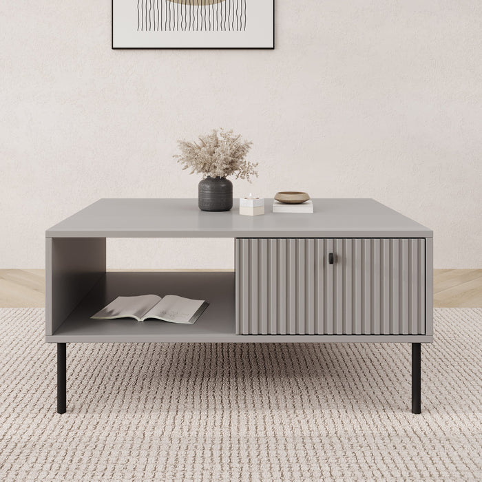 Meubella - Salontafel Ilux - Grijs - 87 cm