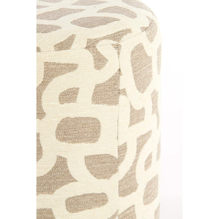 Light & Living Poef Davonte - Bruin - Ø40x44cm