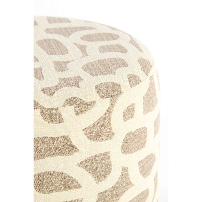 Light & Living Poef Davonte - Bruin - Ø40x44cm