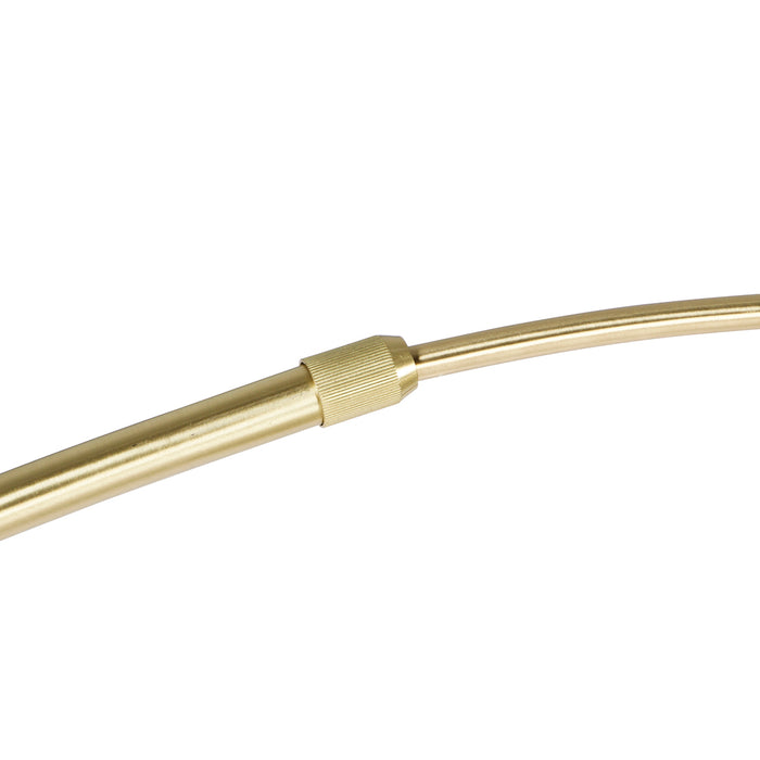 QAZQA Booglamp messing met zwart met dubbele velours kap groen - XXL