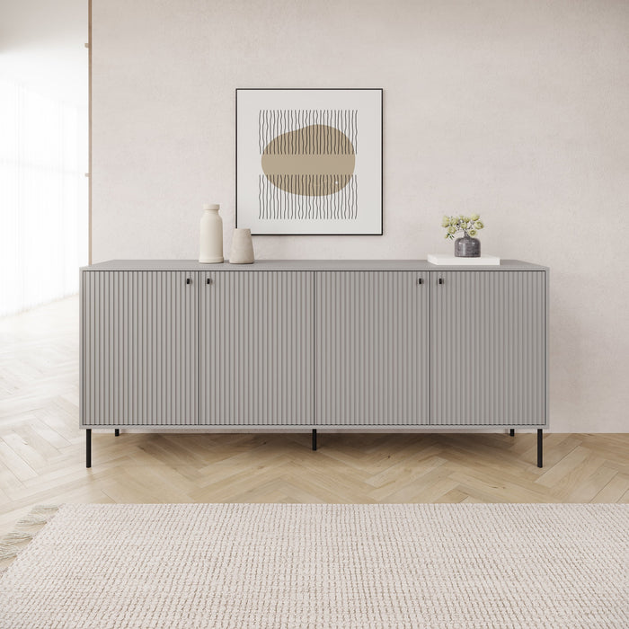 Meubella - Dressoir Ilux - Grijs - 207 cm