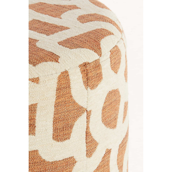 Light & Living Poef Davonte - Oranje - Ø40x44cm