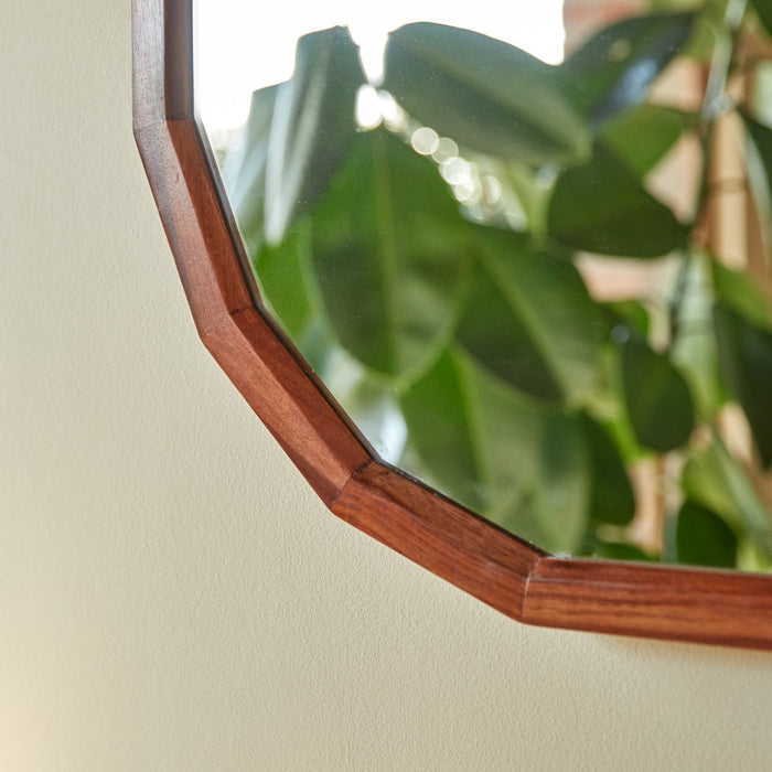 Tikamoon - Decoratieve spiegel in massief palissanderhout 80x70 cm Ja…