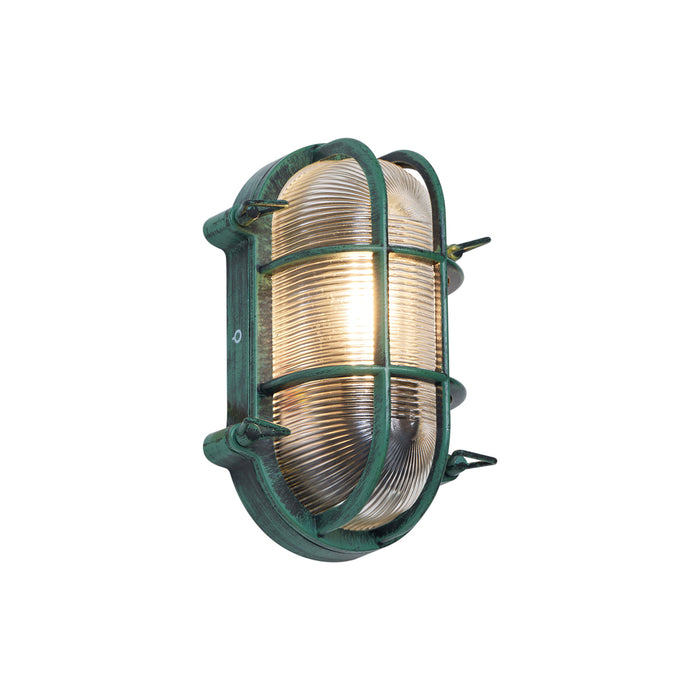QAZQA Buiten wandlamp groen ovaal IP44 - Noutica