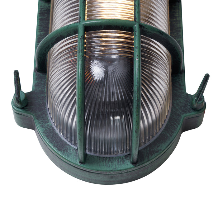 QAZQA Buiten wandlamp groen ovaal IP44 - Noutica