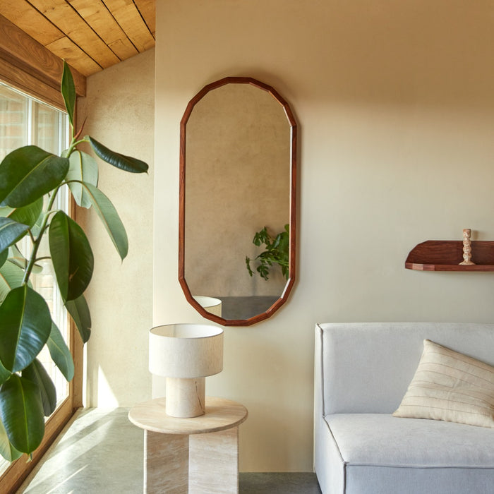 Tikamoon - Decoratieve spiegel in massief palissanderhout 120x56 cm J…