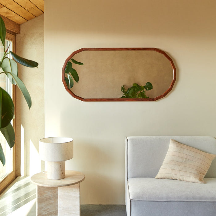 Tikamoon - Decoratieve spiegel in massief palissanderhout 120x56 cm J…