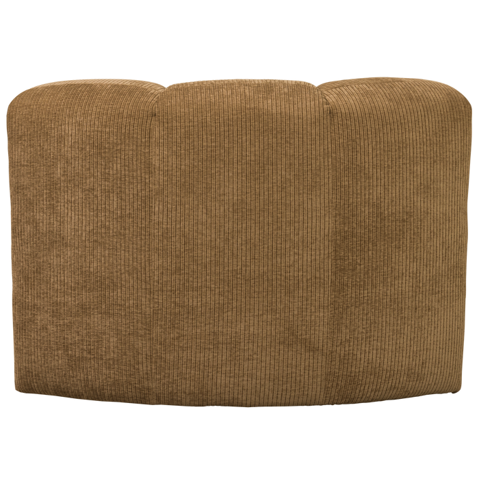 WOOOD Mojo Eetbankje Hoek Met Rugleuning - Ribstof - Honing Geel