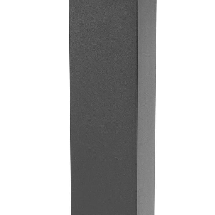 QAZQA Smart buitenlamp paal donkergrijs met smoke 80 cm incl. Wifi