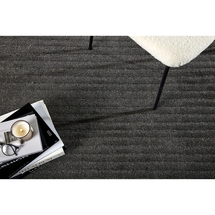 Hioshop Milton vloerkleed 230x162cm donkergrijs.